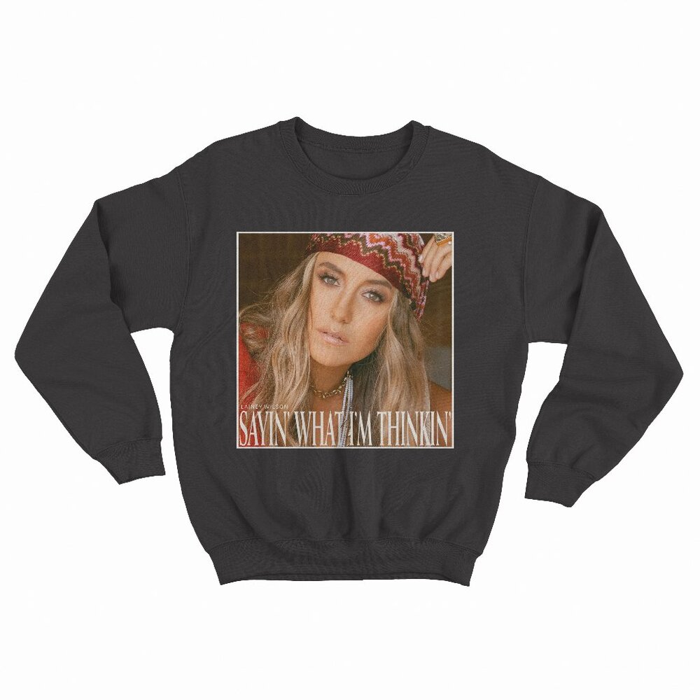 Sayin' What I'm Thinkin' Lainey Wilson Black Sweater